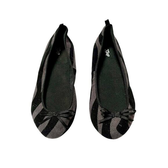 Gap Zebra Stripe Ballet Flats Size 1 - Picture 1 of 5